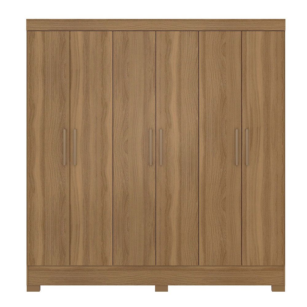 Guarda Roupa Casal 6 Portas Prático 63020 Amêndola Touch Demóbile