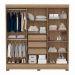 Guarda Roupa Casal 6 Portas Prático 63020 Amêndola Touch Demóbile