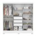 Guarda Roupa Casal 6 Portas Prático 63020 Branco Demóbile