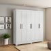 Guarda Roupa Casal 6 Portas Prático 63020 Branco Demóbile