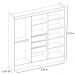 Guarda Roupa Casal 6 Portas Prático c/ Espelho 63020EL Amêndola Touch Demóbile