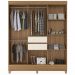 Guarda Roupa Casal 8 Portas Com Espelho 82060EL Amendola Off White Demobile