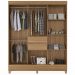 Guarda Roupa Casal 8 Portas Com Espelho 82060EL Amendola Touch Demobile