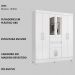 Guarda Roupa Casal 8 Portas Com Espelho 82060EL Branco Demobile