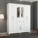 Guarda Roupa Casal 8 Portas Com Espelho 82060EL Branco Demobile