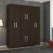 Guarda Roupa Casal 8 Portas Munique 82060 Ébano Touch Demóbile