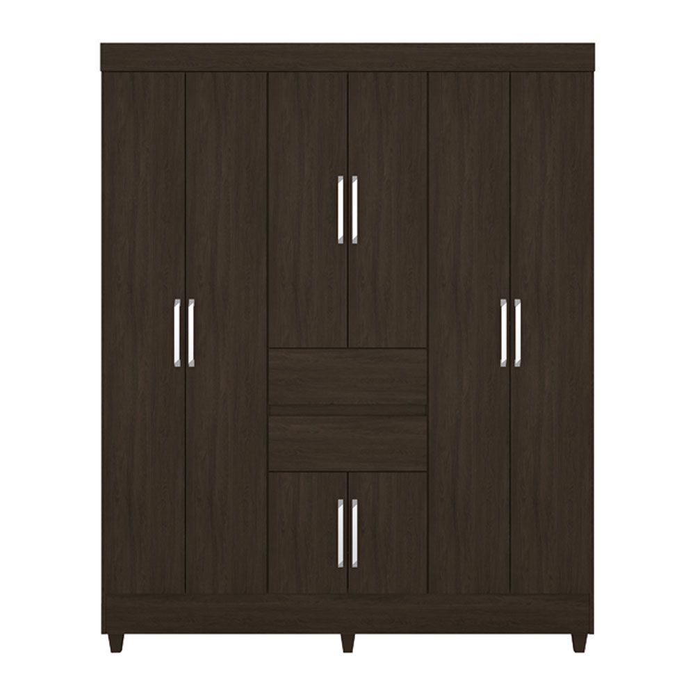 Guarda Roupa Casal 8 Portas Munique 82060 Ébano Touch Demóbile