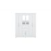 Guarda Roupa Casal 8 Portas Munique c/ Espelho 82060EL Branco Demóbile - Rocha Móveis