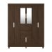 Guarda Roupa Casal 8 Portas Munique c/ Espelho 82060EL Ébano Touch Demóbile