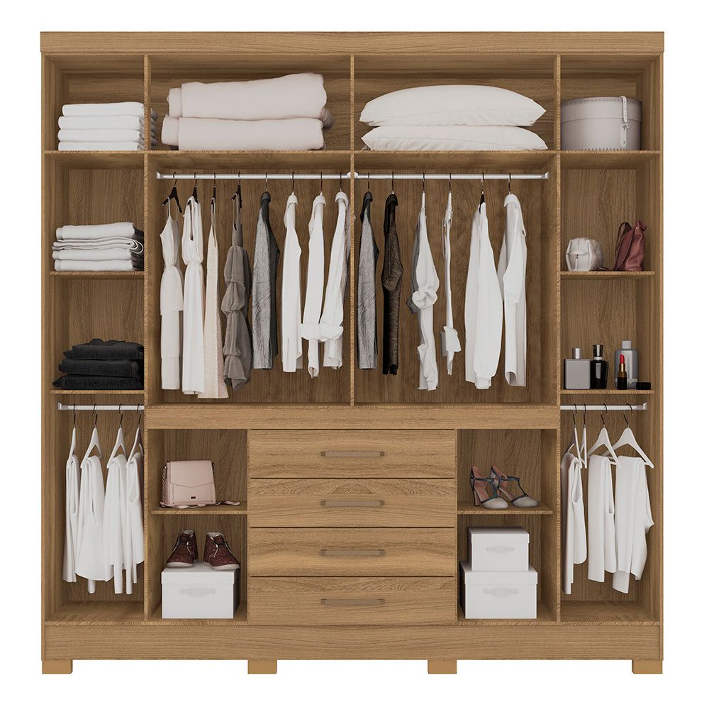 Guarda Roupa Casal 8 Portas New Realce 84020 Amêndola Touch Demóbile
