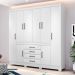 Guarda Roupa Casal 8 Portas New Realce 84020 Branco Demóbile