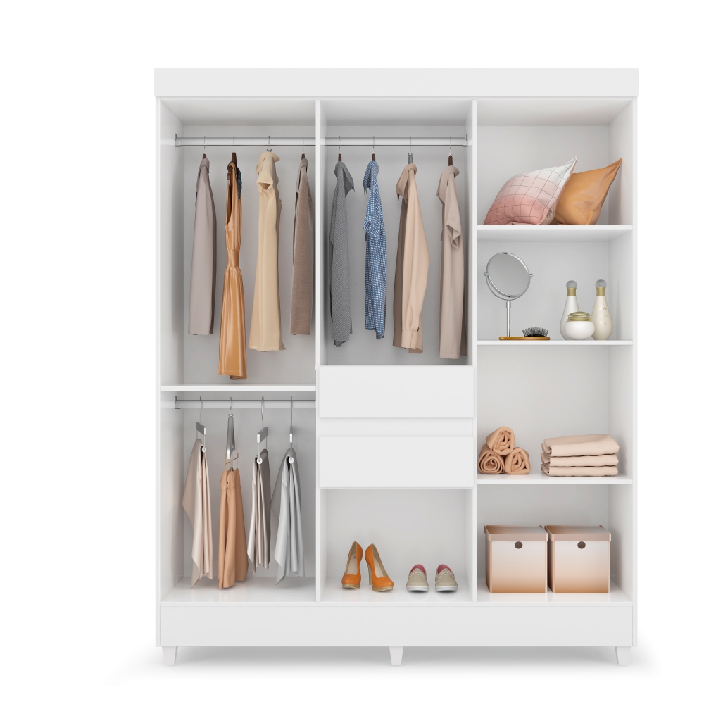 Guarda Roupa Casal 8 Portas Terni Branco