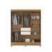 Guarda Roupa Casal 8 Portas com Espelho Terni Amendola Off-White