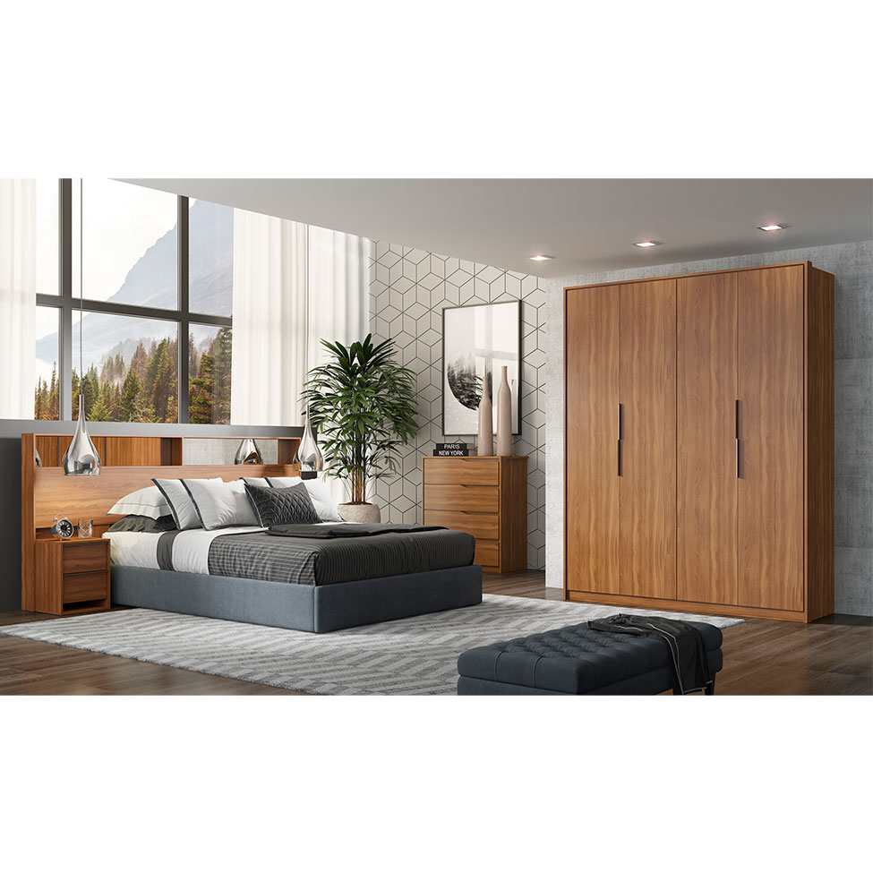 Guarda-Roupa Casal Attore 4 Portas 3 Gavetas Amendola Touch