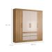 Guarda-Roupa Casal Cannes 4 PT 4 GV Off White e Amendola
