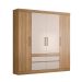 Guarda-Roupa Casal Cannes 4 PT 4 GV Off White e Amendola