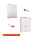 Guarda-Roupa Casal Ecom Flex 6 Portas 2 Gavetas Branco e Rosa