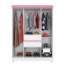 Guarda-Roupa Casal Ecom Flex 6 Portas 2 Gavetas Branco e Rosa