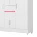 Guarda-Roupa Casal Ecom Flex 6 Portas 2 Gavetas Branco e Rosa