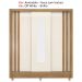 Guarda Roupa Casal Espelho 3 PT Correr 32120 Amendola Off White Flex Demobile