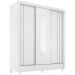 Guarda Roupa Casal Espelho 3 PT Correr 32120 Branco Demobile