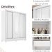Guarda Roupa Casal Espelho 3 PT Correr 32120 Branco Demobile
