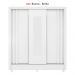 Guarda Roupa Casal Espelho 3 PT Correr 32120 Branco Demobile