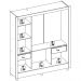 Guarda Roupa Casal Espelho 3 PT Correr 32120 Branco Demobile