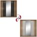 Guarda Roupa Casal Espelho 3 PT Correr 32220 Amendola Nude Preto Flex Demobile