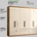 Guarda Roupa Casal MDF 06 Portas 62080 Amendola Off White Demobile