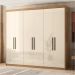 Guarda Roupa Casal MDF 06 Portas 62080 Amendola Off White Demobile