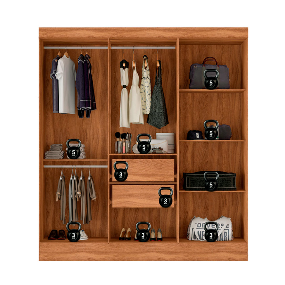 Guarda-Roupa Casal Marine 6 Portas 2 Gavetas Amendola e Off White