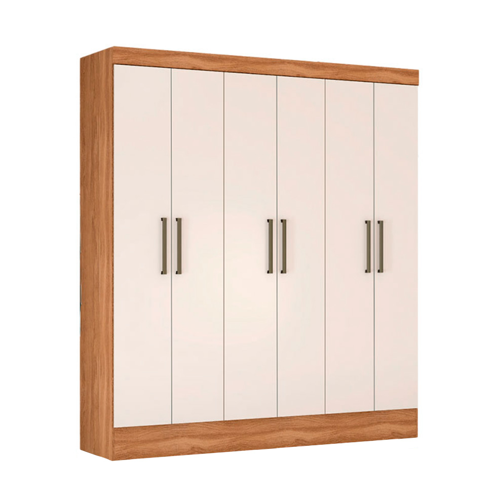 Guarda-Roupa Casal Marine 6 Portas 2 Gavetas Amendola e Off White