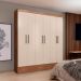 Guarda-Roupa Casal Marine 6 Portas 2 Gavetas Amendola e Off White