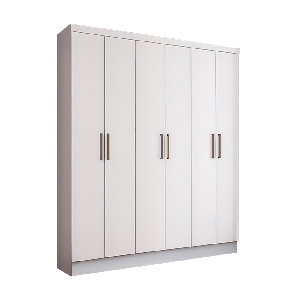 Guarda-Roupa Casal Marine 6 Portas 2 Gavetas Branco