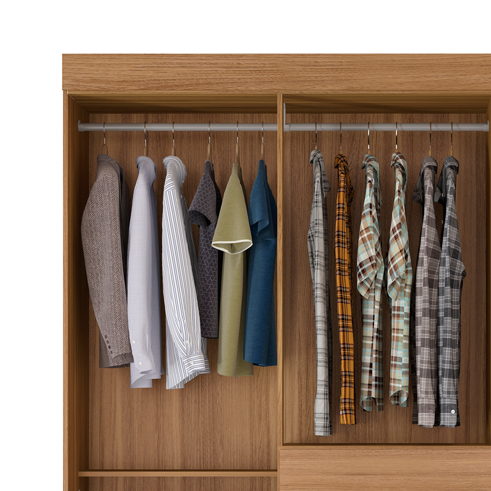 Guarda-Roupa Casal Munique 8 Portas 2 Gavetas Amêndola