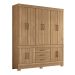 Guarda-Roupa Casal New Murano 10 Portas 3 Gavetas Amêndola