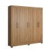 Guarda-Roupa Casal Prático 6 Portas 3 Gavetas Amêndola