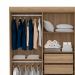 Guarda-Roupa Casal Prático 6 Portas 3 Gavetas Amêndola
