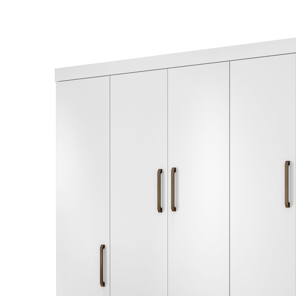 Guarda-Roupa Casal Realce II 8 Portas 4 Gavetas Branco