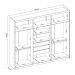 Guarda-Roupa Casal Sumatra 6 Portas 3 Gavetas Branco