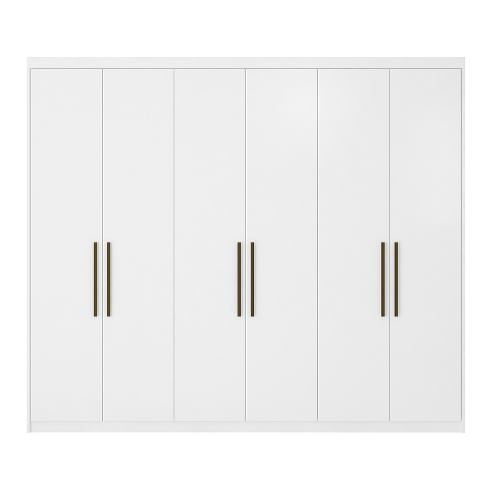 Guarda-Roupa Casal Sumatra 6 Portas 3 Gavetas Branco