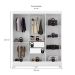 Guarda-Roupa Casal Verso 6 Portas 2 Gavetas Branco