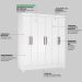Guarda-Roupa Casal Verso 6 Portas 2 Gavetas Branco