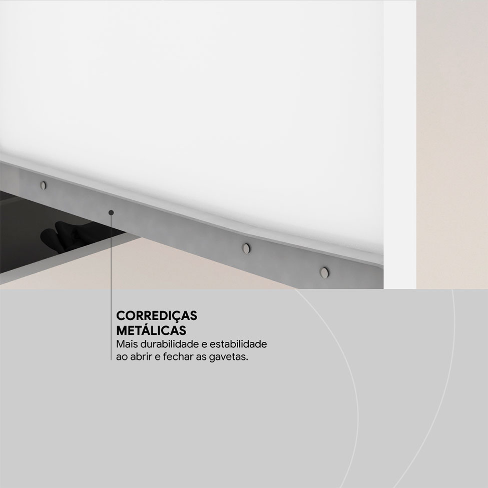 Guarda-Roupa Casal Verso 6 Portas 2 Gavetas Branco