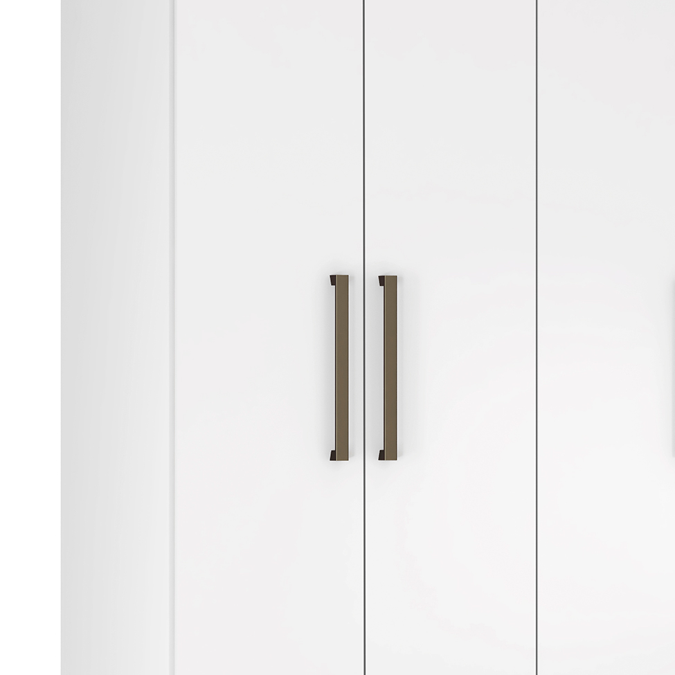 Guarda-Roupa Casal Verso 6 Portas 2 Gavetas Branco