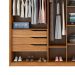 Guarda-Roupa Casal com 2 Espelhos Atrice 6 Portas 6 Gavetas Amêndola e Grafito
