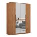 Guarda-Roupa Casal com 2 Espelhos Attore 4 Portas 3 Gavetas Amêndola