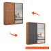 Guarda-Roupa Casal com Espelho Belga Flex 2 Portas 3 Gavetas Amendola e Grafito