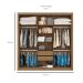 Guarda-Roupa Casal com Espelho Residence 3 Portas 2 Gavetas Amêndola e Off White